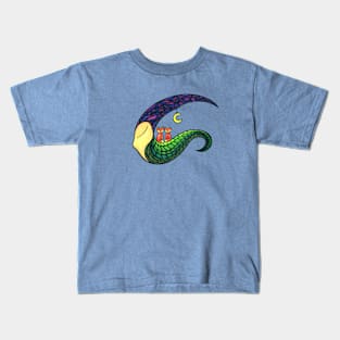 Nighttime Travelers - Whimsical drawing Kids T-Shirt